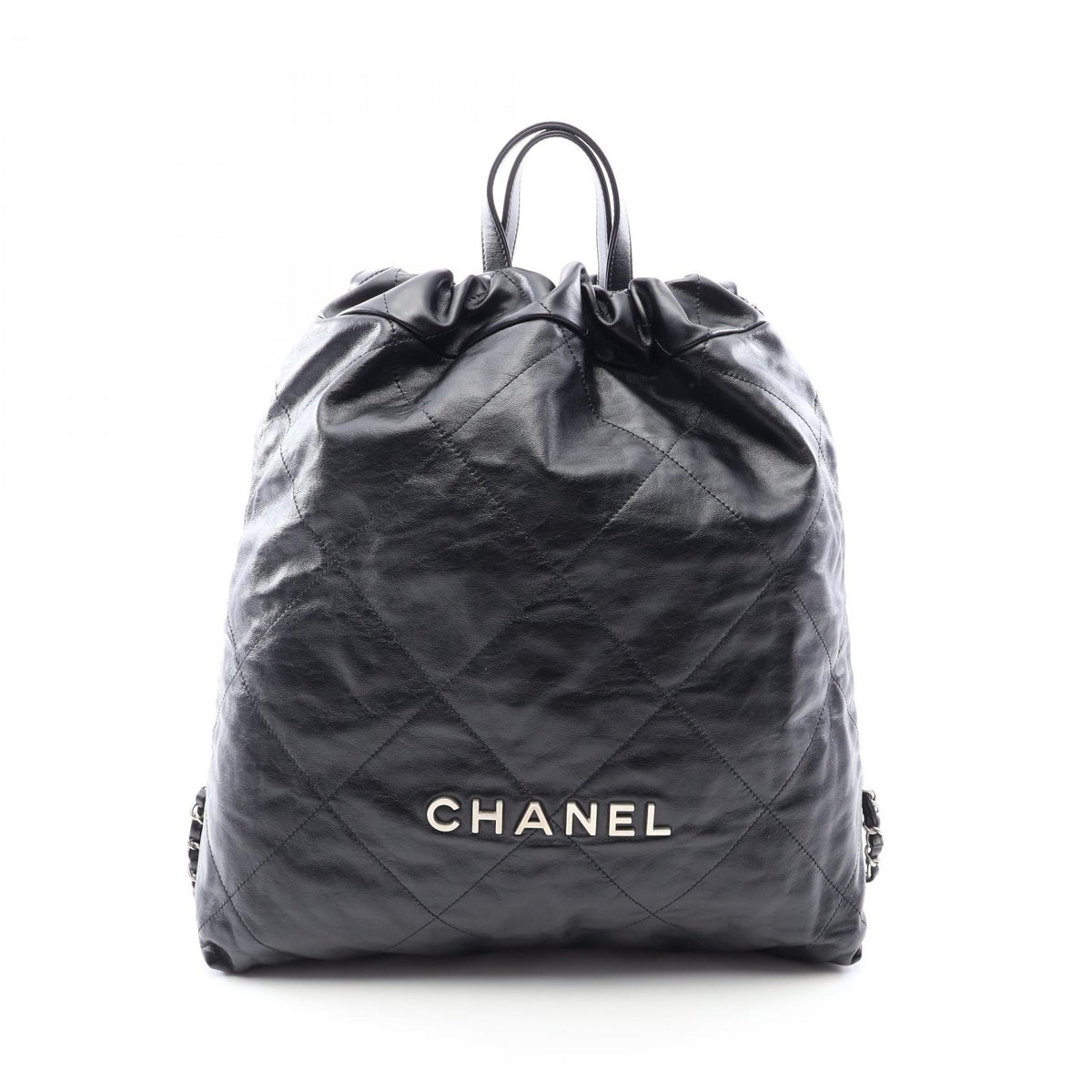 CHANEL 22 Large Leather Backpack Black