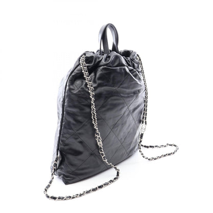 CHANEL 22 Large Leather Backpack Black