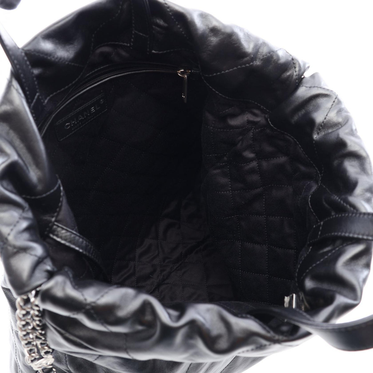 CHANEL 22 Large Leather Backpack Black