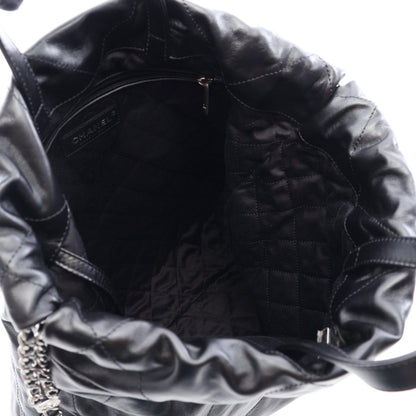 CHANEL 22 Large Leather Backpack Black
