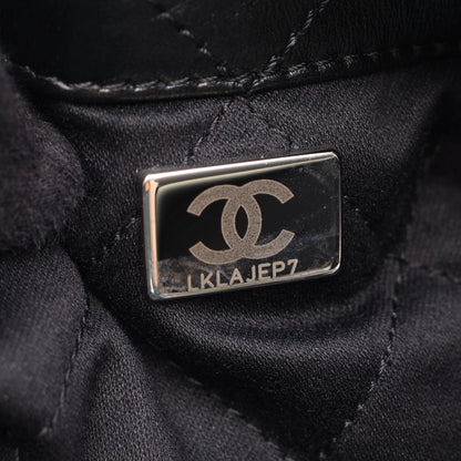 CHANEL 22 Large Leather Backpack Black