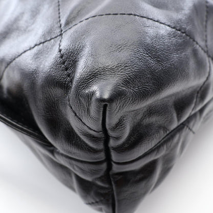 CHANEL 22 Large Leather Backpack Black