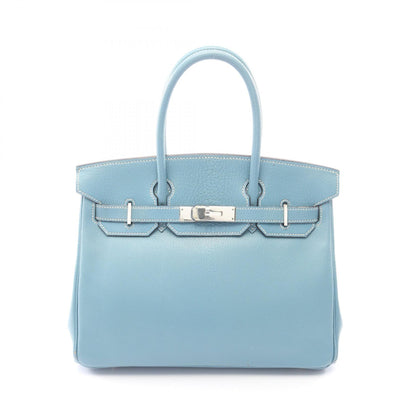 HERMES Birkin 30 Bleu Jean Handle Bag