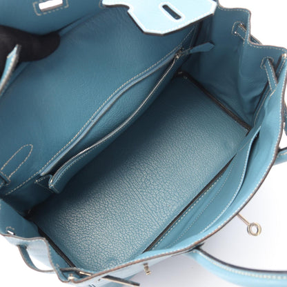 HERMES Birkin 30 Bleu Jean Handle Bag