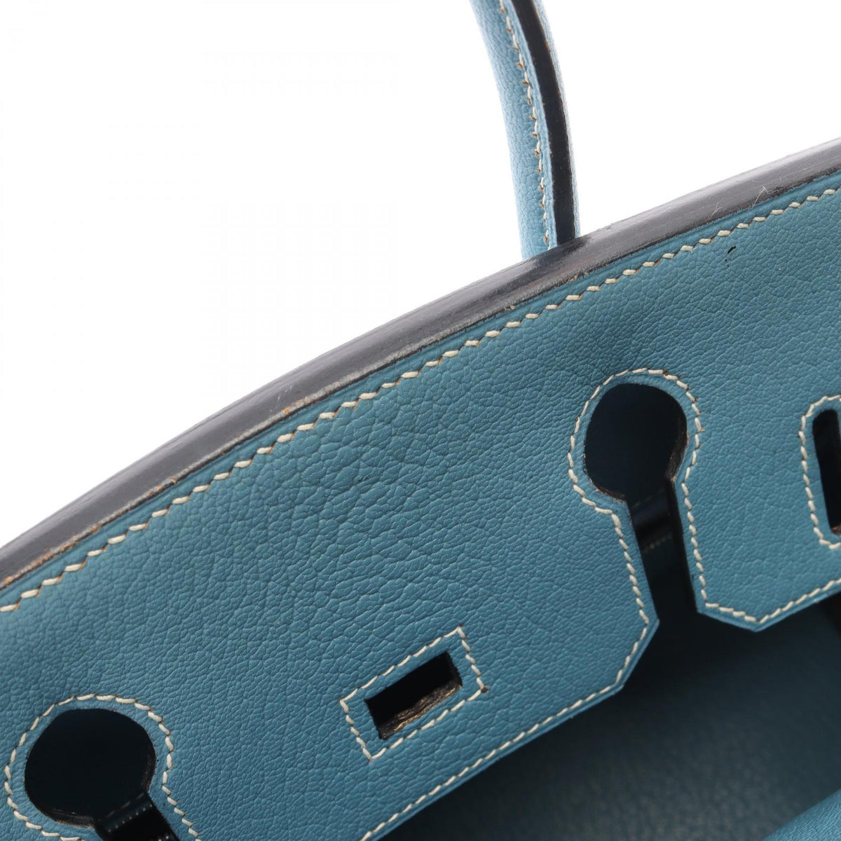 HERMES Birkin 30 Bleu Jean Handle Bag