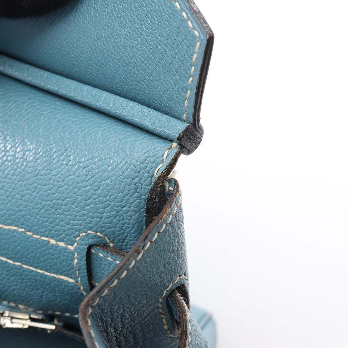 HERMES Birkin 30 Bleu Jean Handle Bag
