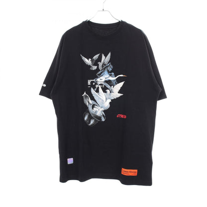 HERON PRESTON Magic Hat Dove Print T-Shirt Black Size L