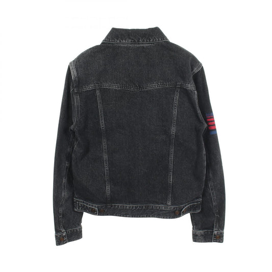 SAINT LAURENT PARIS Black Cotton Denim Jacket Size M