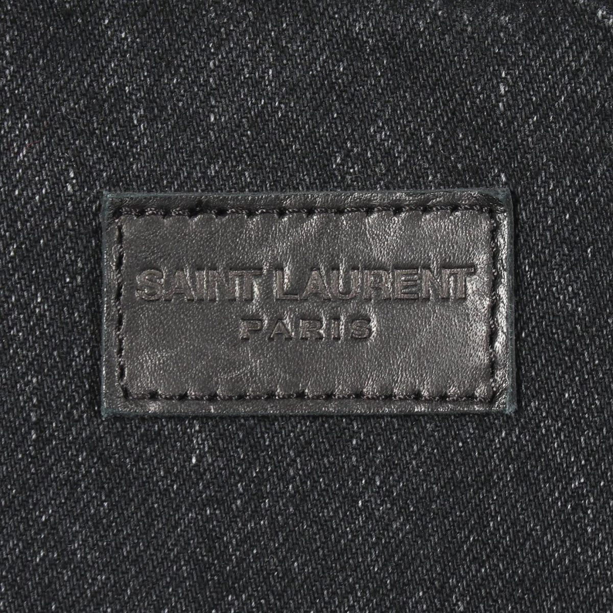 SAINT LAURENT PARIS Black Cotton Denim Jacket Size M
