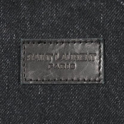 SAINT LAURENT PARIS Black Cotton Denim Jacket Size M