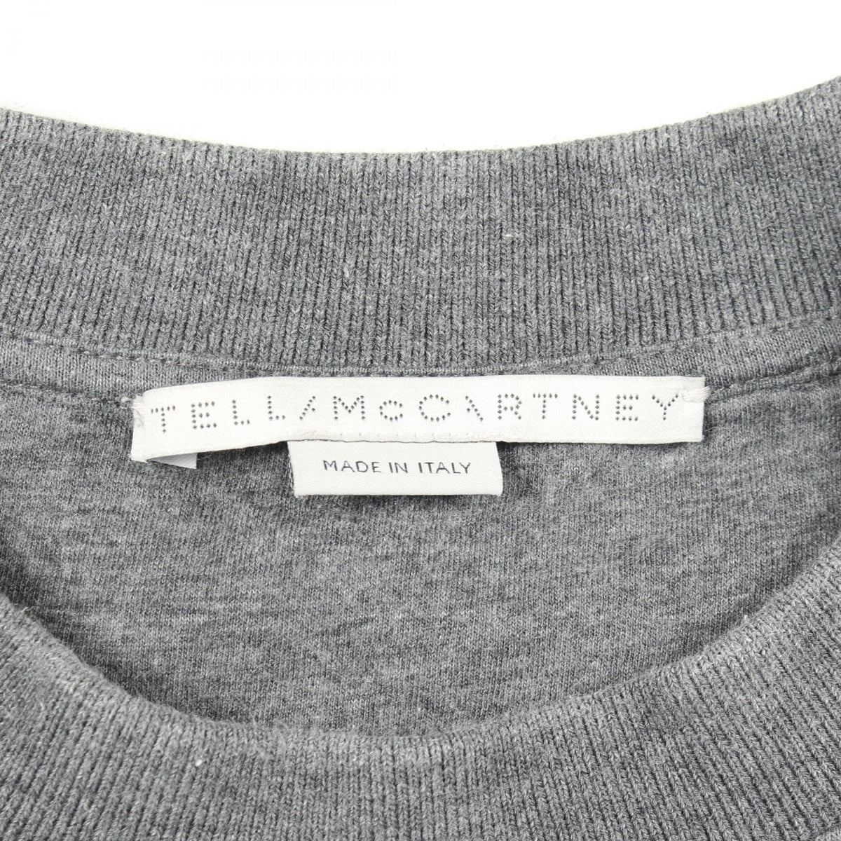 Stella McCartney Side Logo Cotton Sweatshirt Gray Size 34