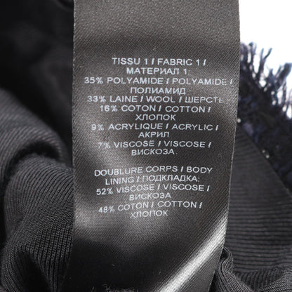 BALMAIN Tweed Skirt Wool Cotton Blend Size 36