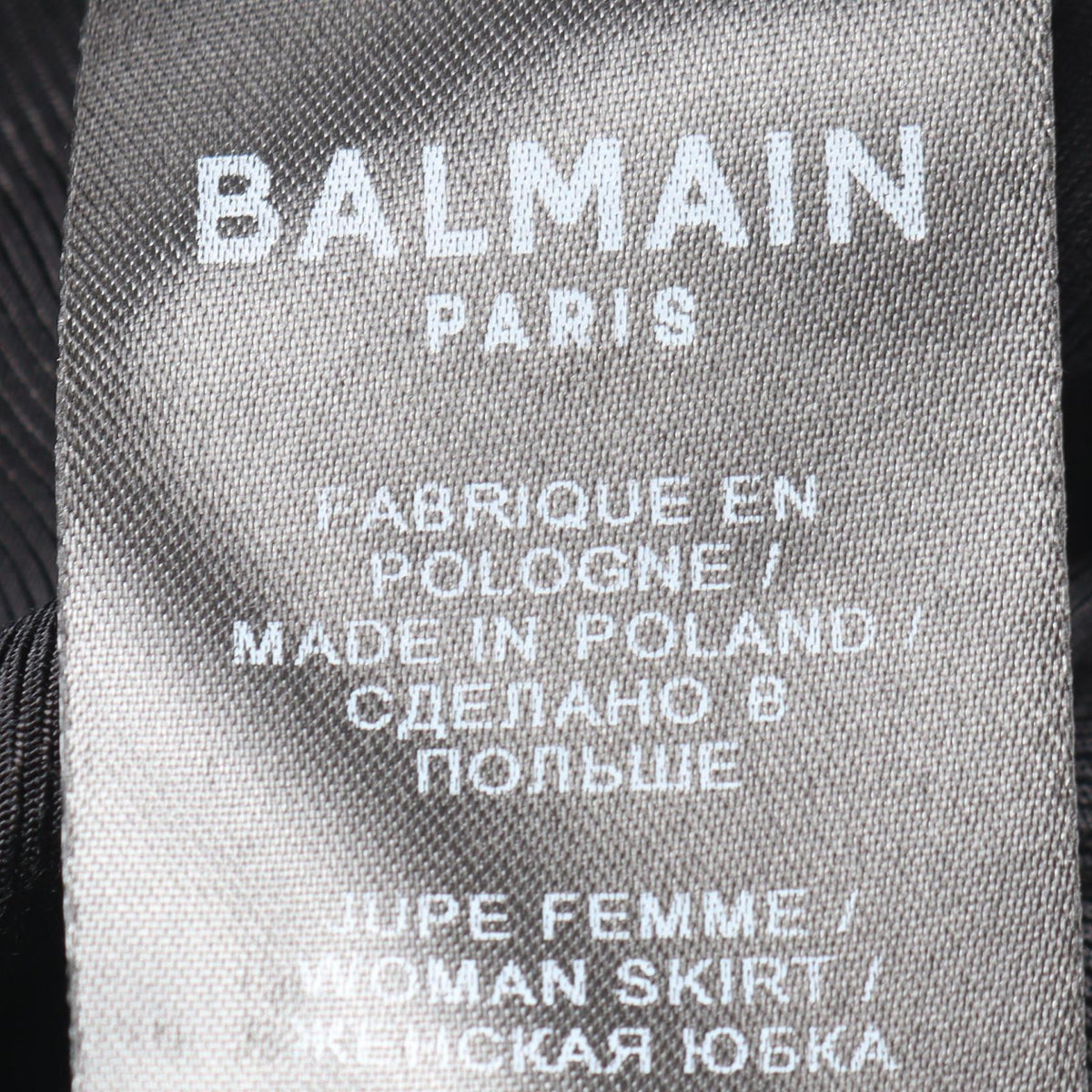 BALMAIN Tweed Skirt Wool Cotton Blend Size 36