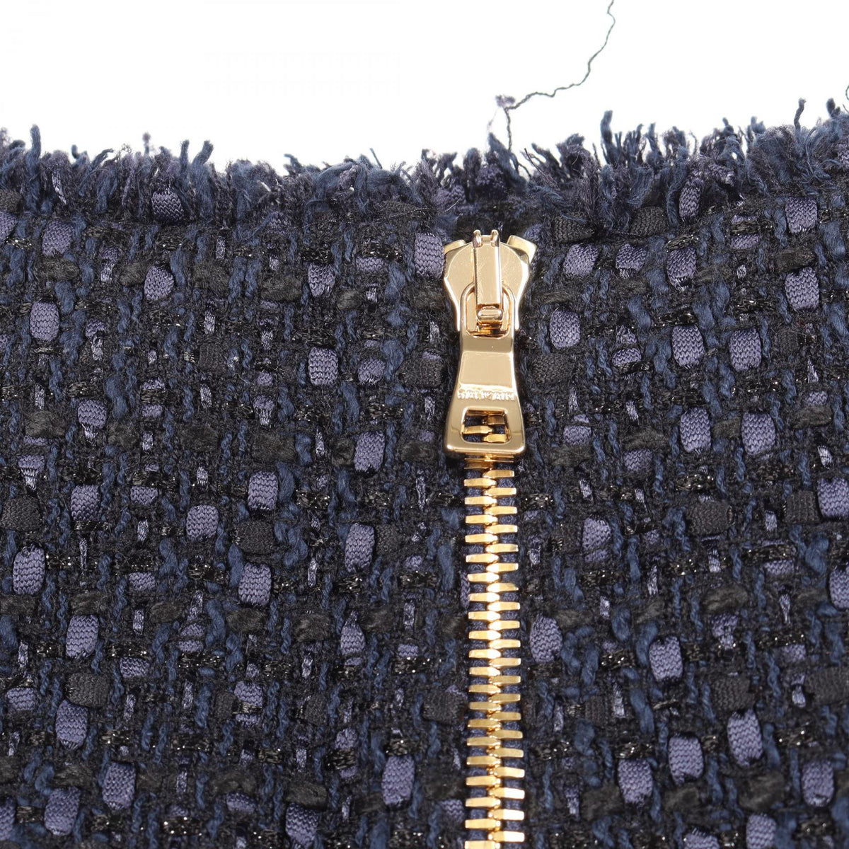 BALMAIN Tweed Skirt Wool Cotton Blend Size 36