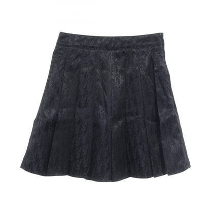 Dior Oblique Pleated Nylon Mini Skirt Navy Size 34