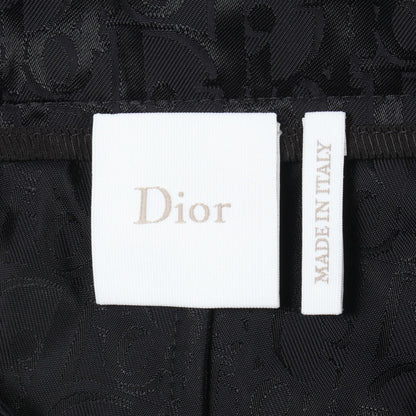 Dior Oblique Pleated Nylon Mini Skirt Navy Size 34