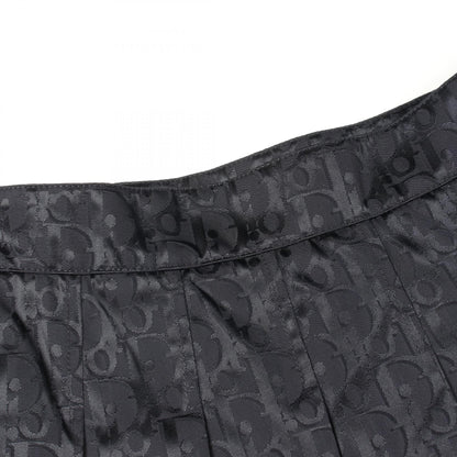 Dior Oblique Pleated Nylon Mini Skirt Navy Size 34