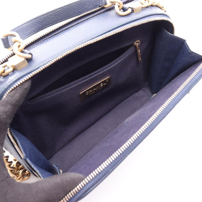 CHANEL Matelasse Caviar Skin 2WAY - Blue Shoulder Bag