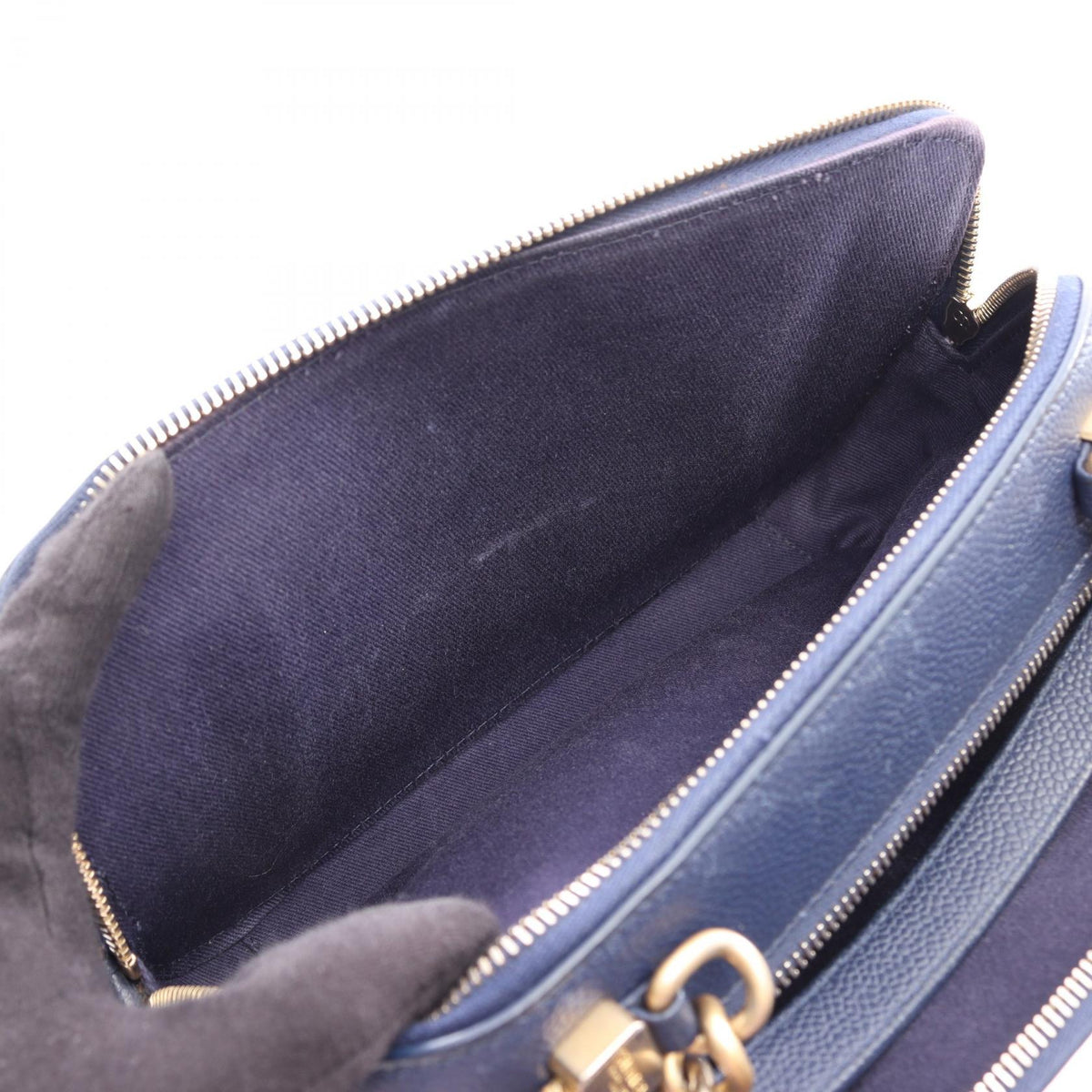 CHANEL Matelasse Caviar Skin 2WAY - Blue Shoulder Bag