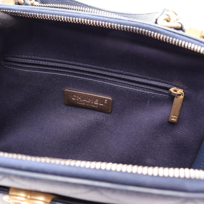 CHANEL Matelasse Caviar Skin 2WAY - Blue Shoulder Bag