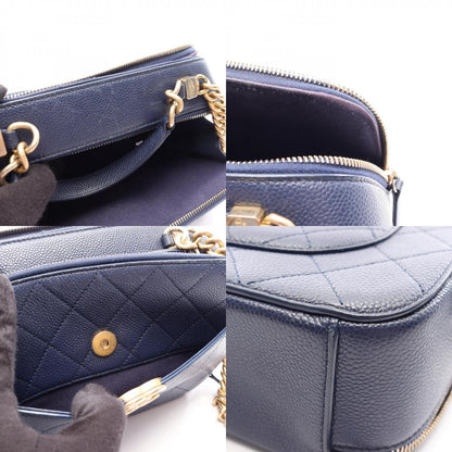 CHANEL Matelasse Caviar Skin 2WAY - Blue Shoulder Bag