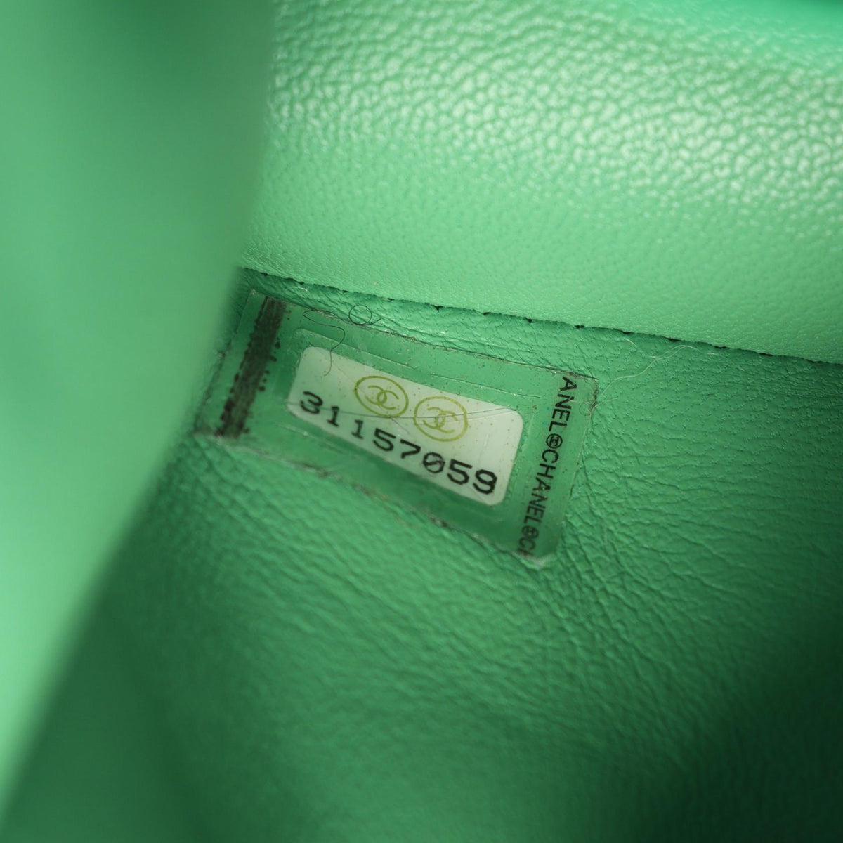 CHANEL Matelasse Small Caviar Bag Green