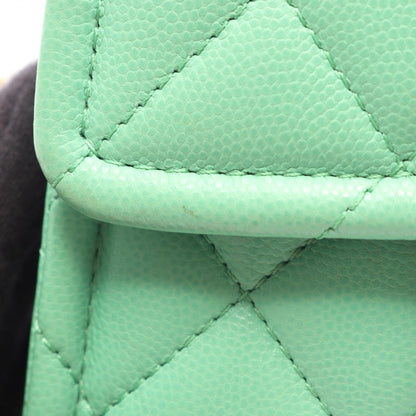 CHANEL Matelasse Small Caviar Bag Green
