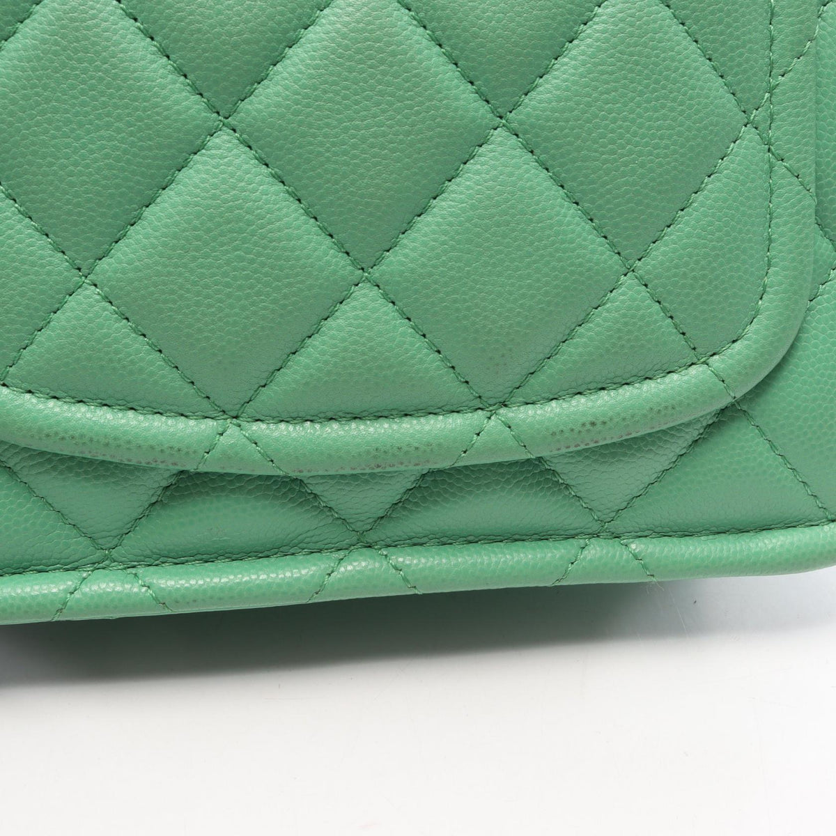 CHANEL Matelasse Small Caviar Bag Green