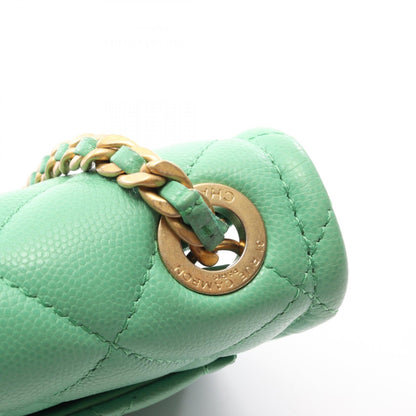 CHANEL Matelasse Small Caviar Bag Green