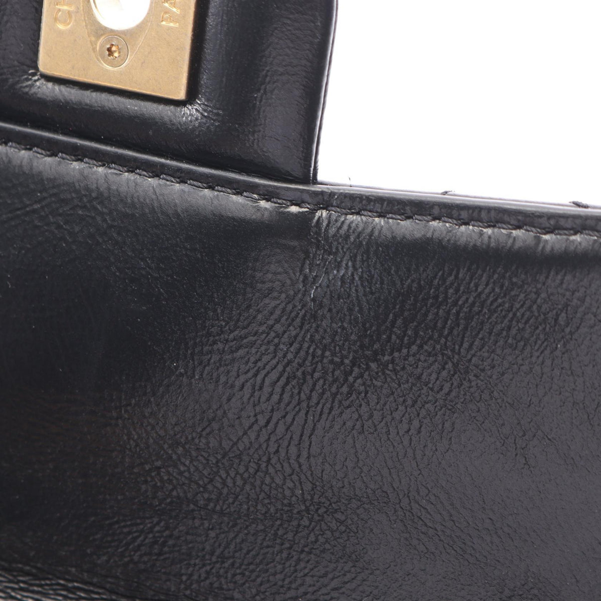 CHANEL Matelasse Leather Bag Black