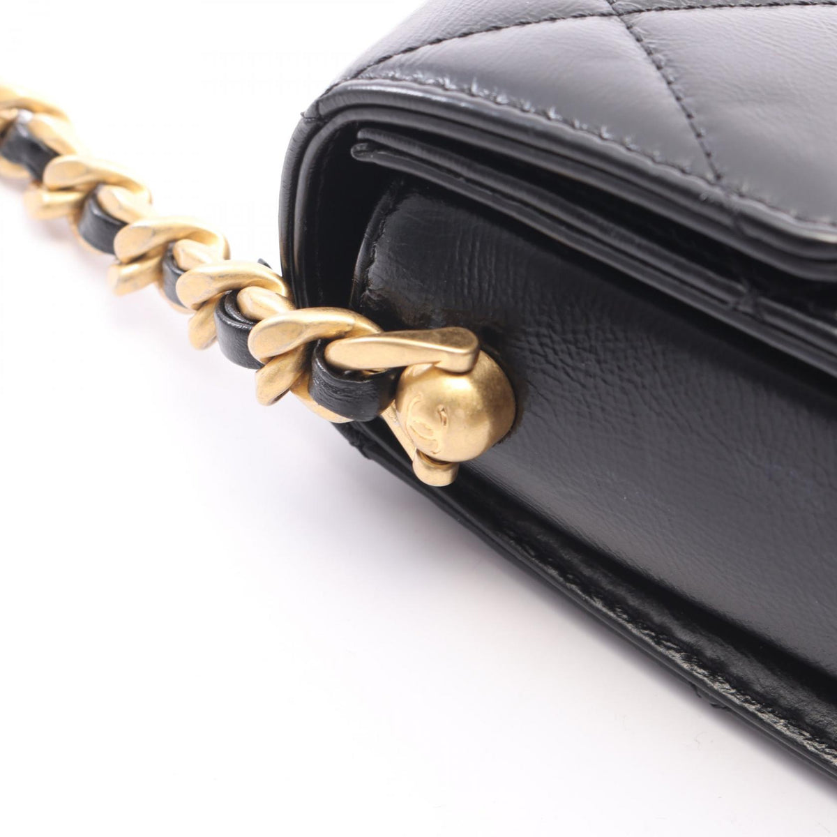 CHANEL Matelasse Leather Bag Black