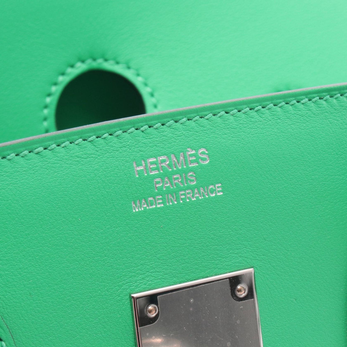 HERMES Birkin 35 Fray Fray Veau Handle Bag