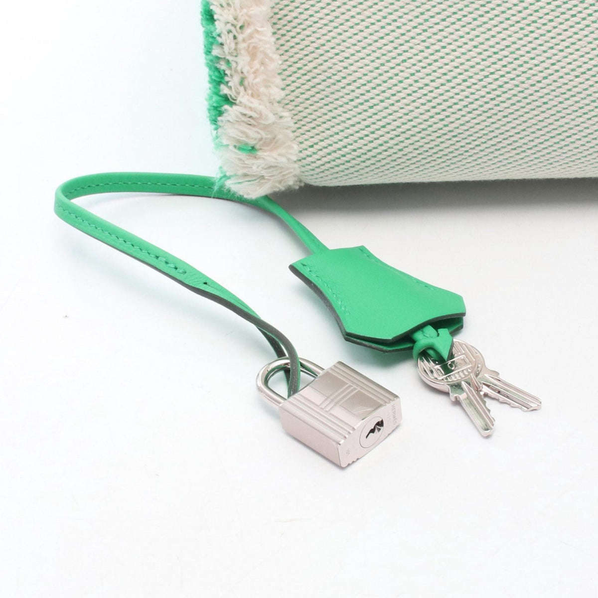 HERMES Birkin 35 Fray Fray Veau Handle Bag