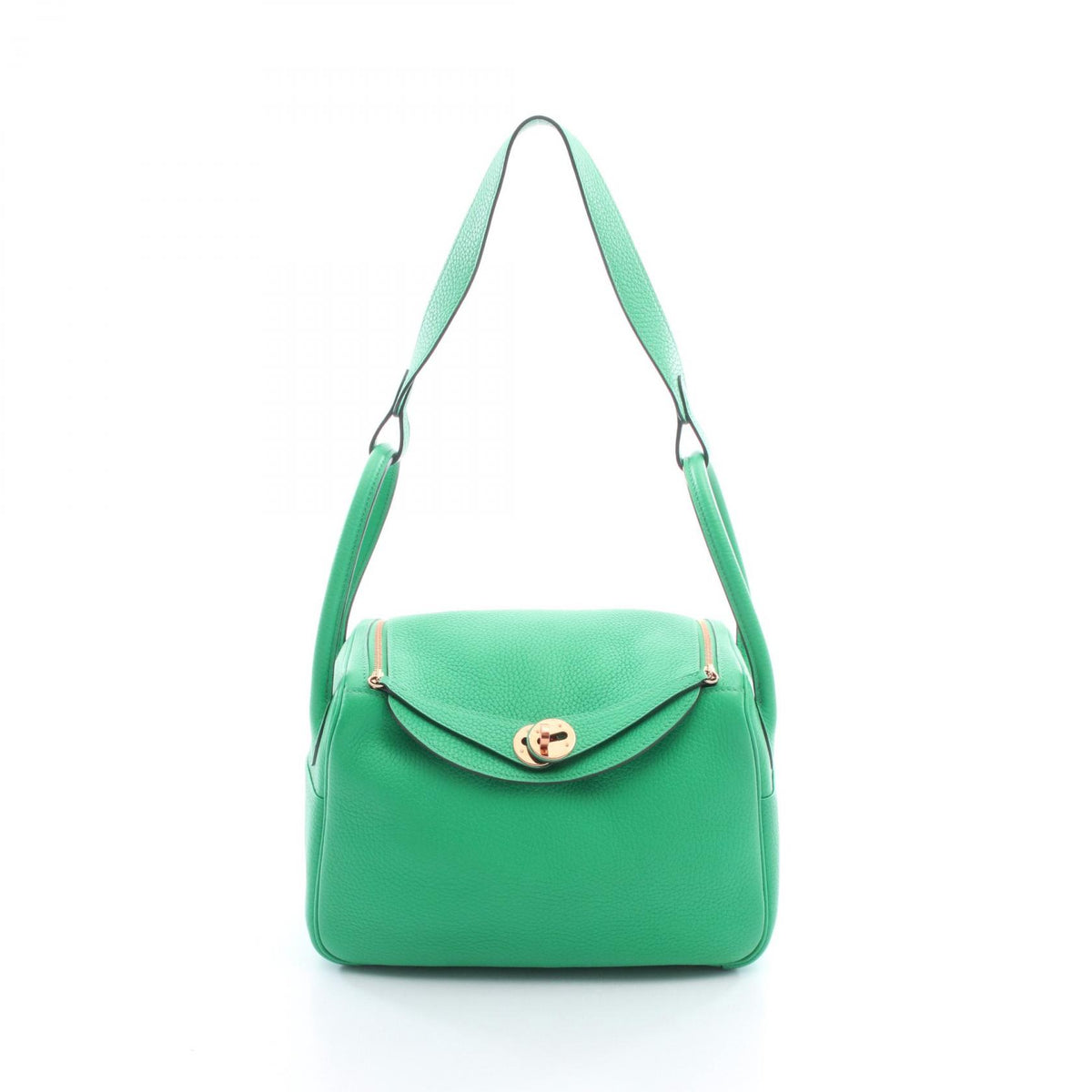 HERMES Lindy 26 Mint Green Shoulder Bag