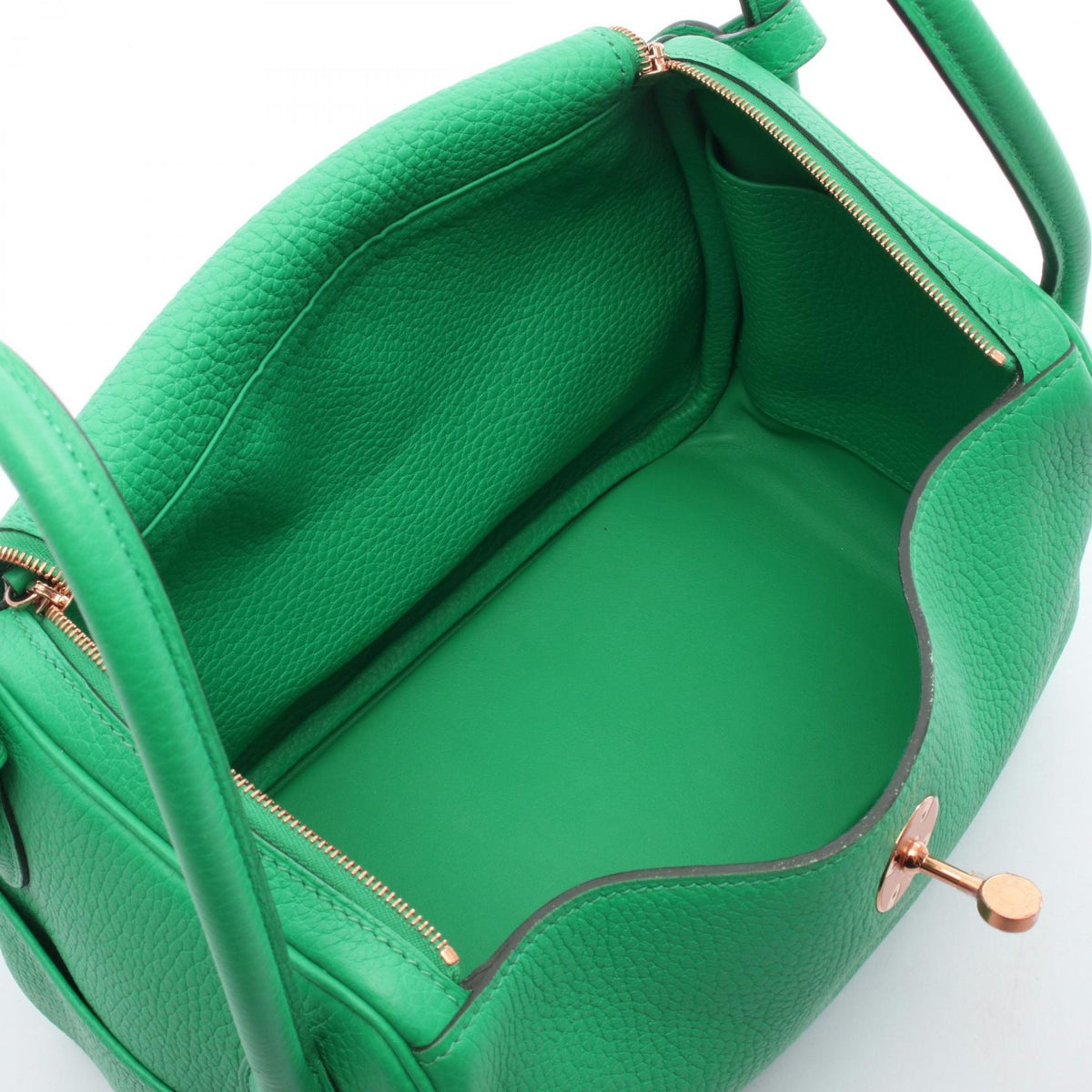 HERMES Lindy 26 Mint Green Shoulder Bag