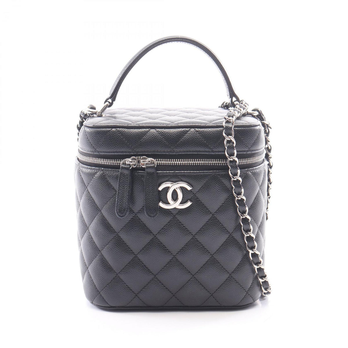 CHANEL Quilted Caviar Skin Shoulder Bag