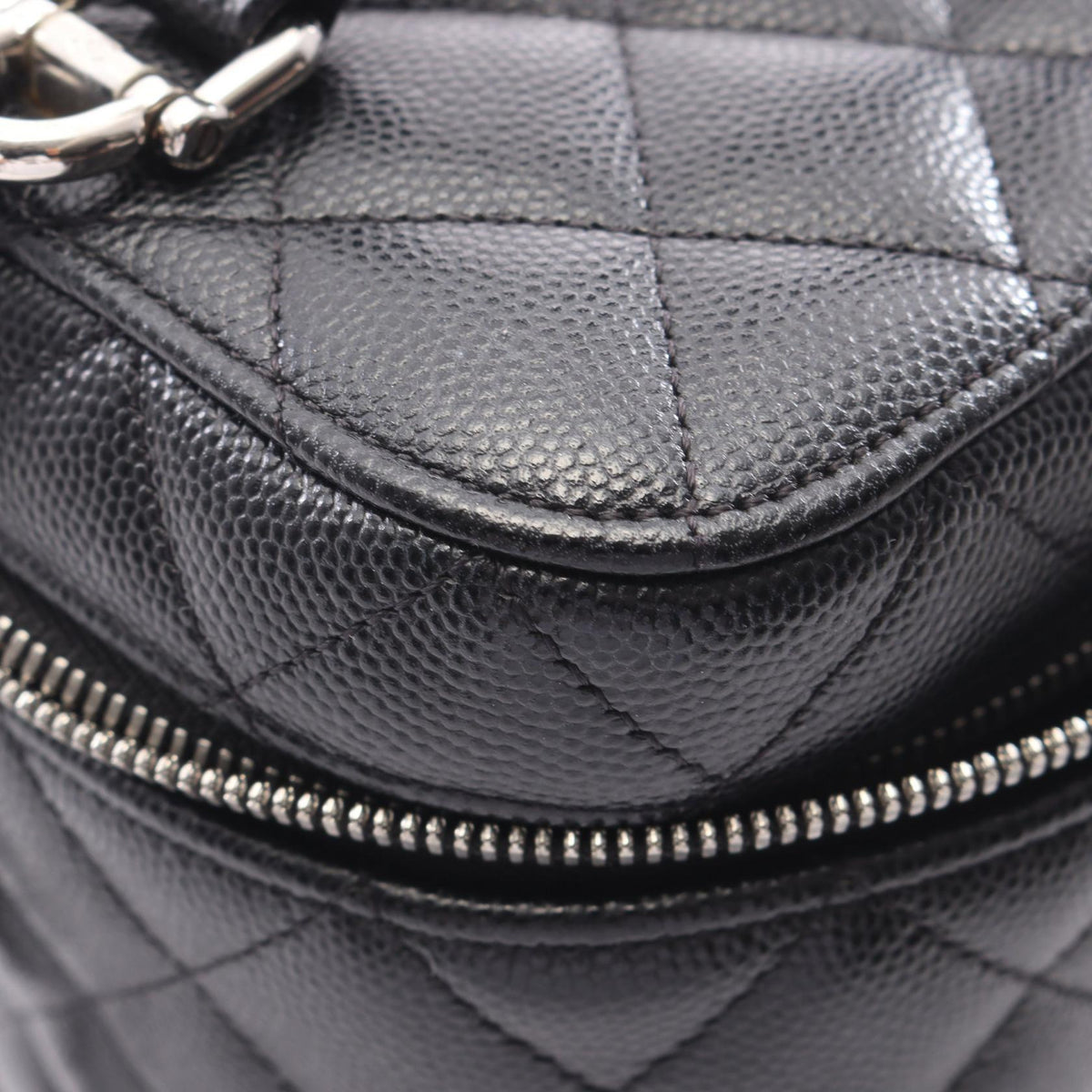 CHANEL Quilted Caviar Skin Shoulder Bag