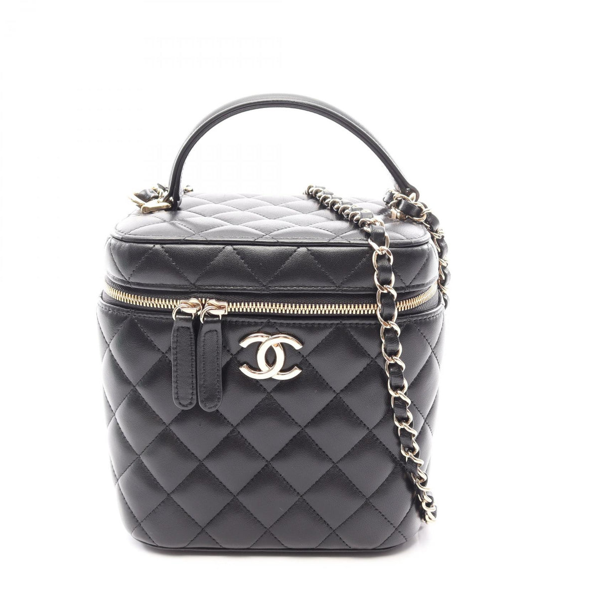 CHANEL Coco Mark 2WAY Vanity Bag Black