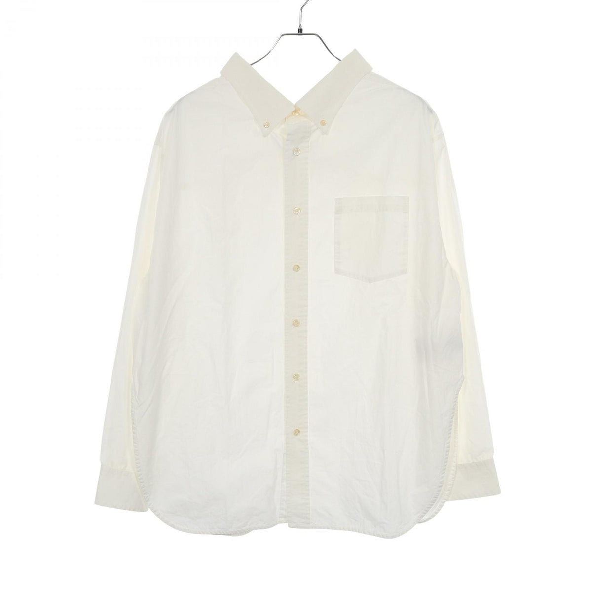 BALENCIAGA Cotton Swing Collar Shirt White Size 34