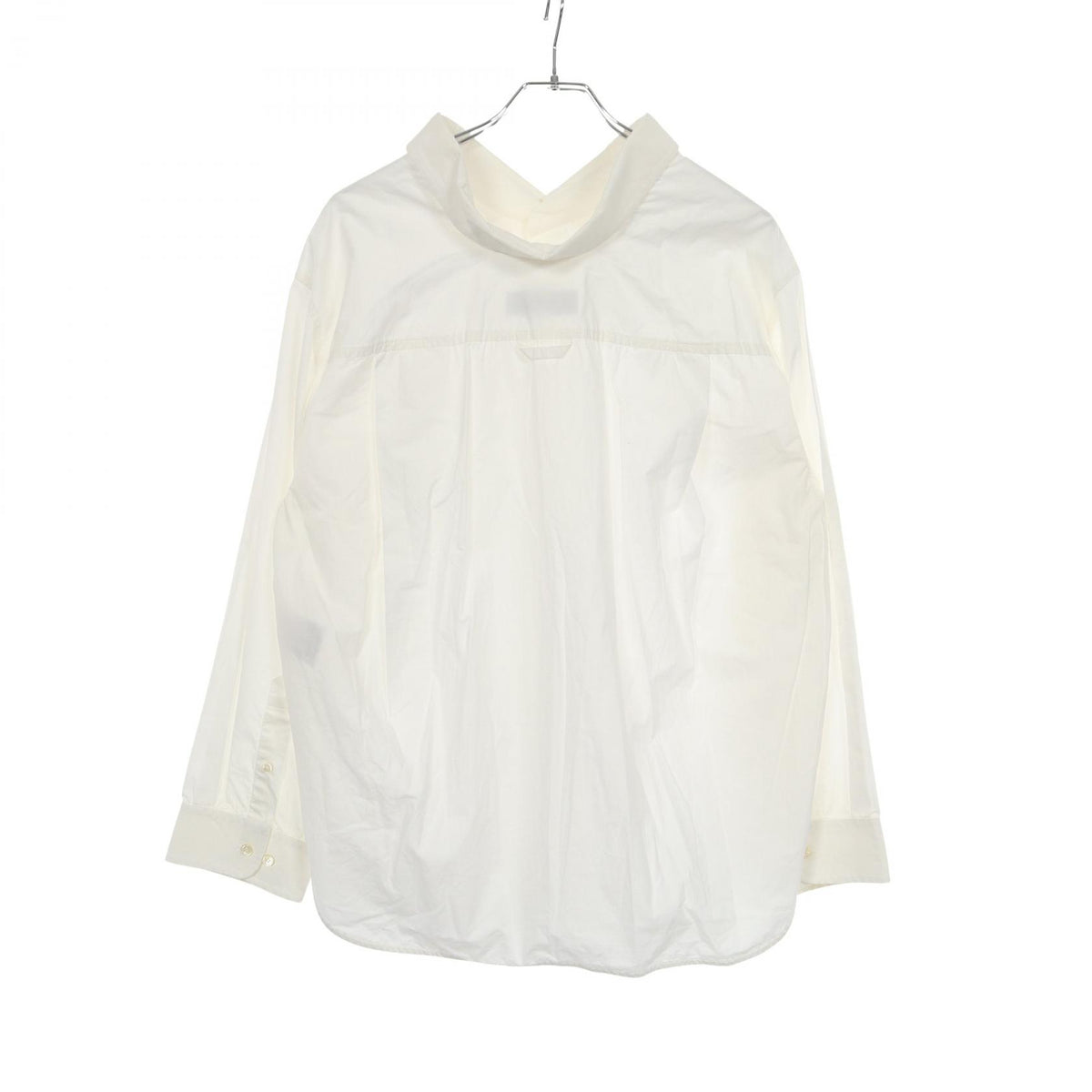 BALENCIAGA Cotton Swing Collar Shirt White Size 34