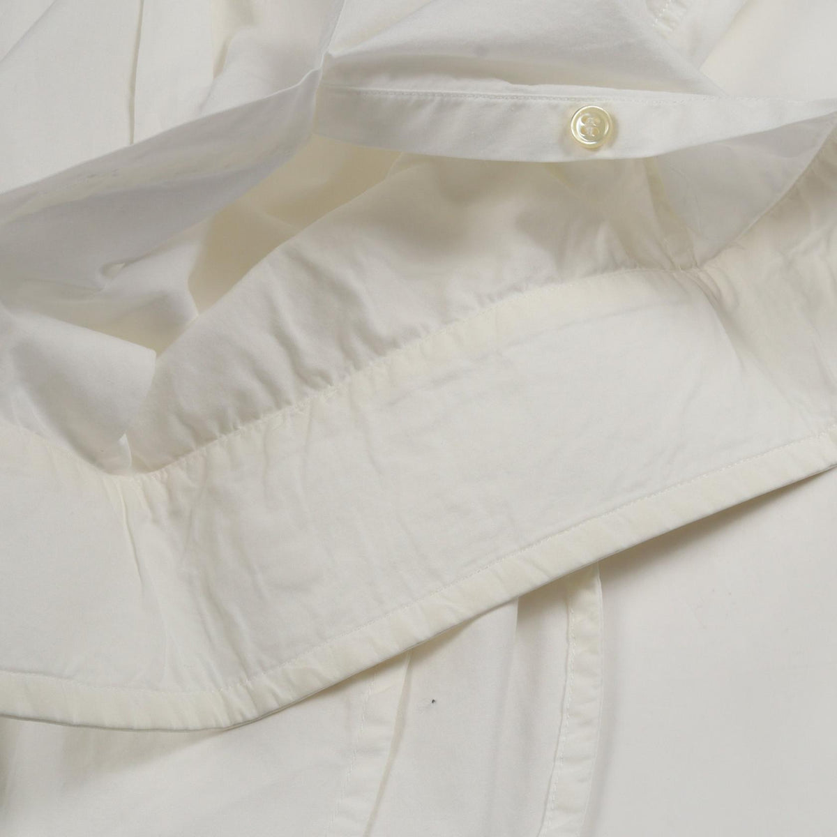 BALENCIAGA Cotton Swing Collar Shirt White Size 34