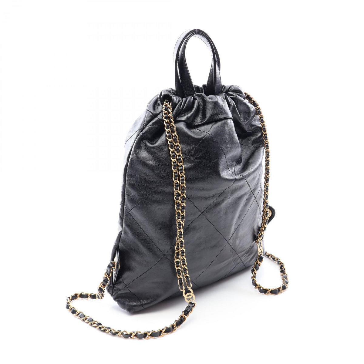 CHANEL Chanel 22 Leather Backpack Black