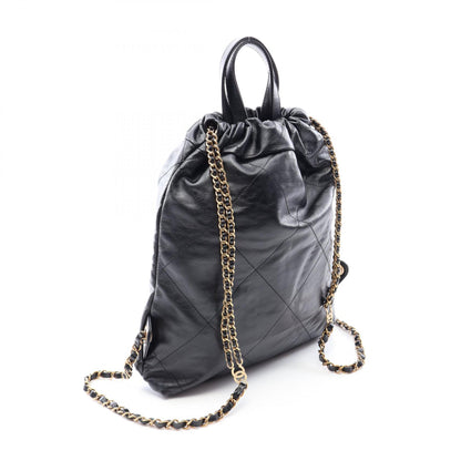 CHANEL Chanel 22 Leather Backpack Black