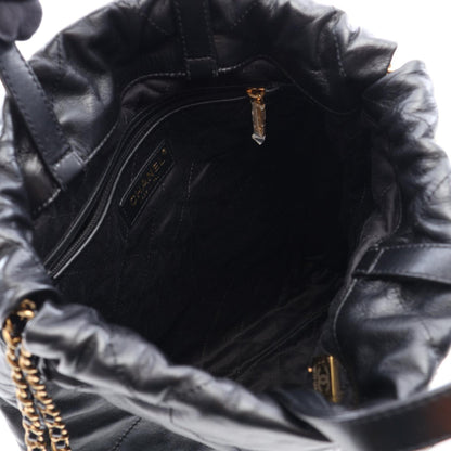 CHANEL Chanel 22 Leather Backpack Black