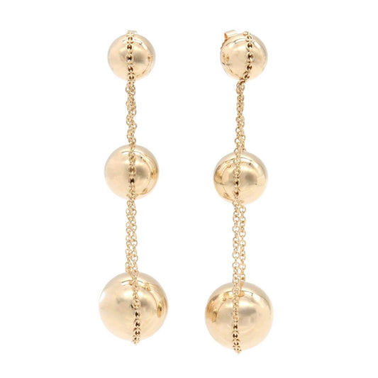 TIFFANY&CO Hardware Triple Drop Pink Gold Earrings