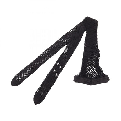 CHANEL Coco Mark Nylon Mesh Tights Black Size S/M