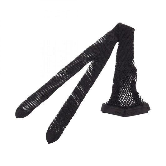 CHANEL Coco Mark Nylon Mesh Tights Black Size S/M