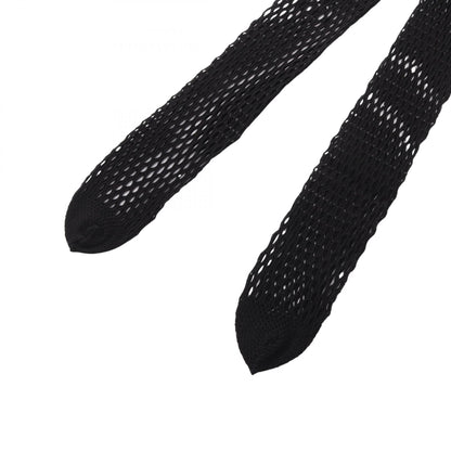 CHANEL Coco Mark Nylon Mesh Tights Black Size S/M