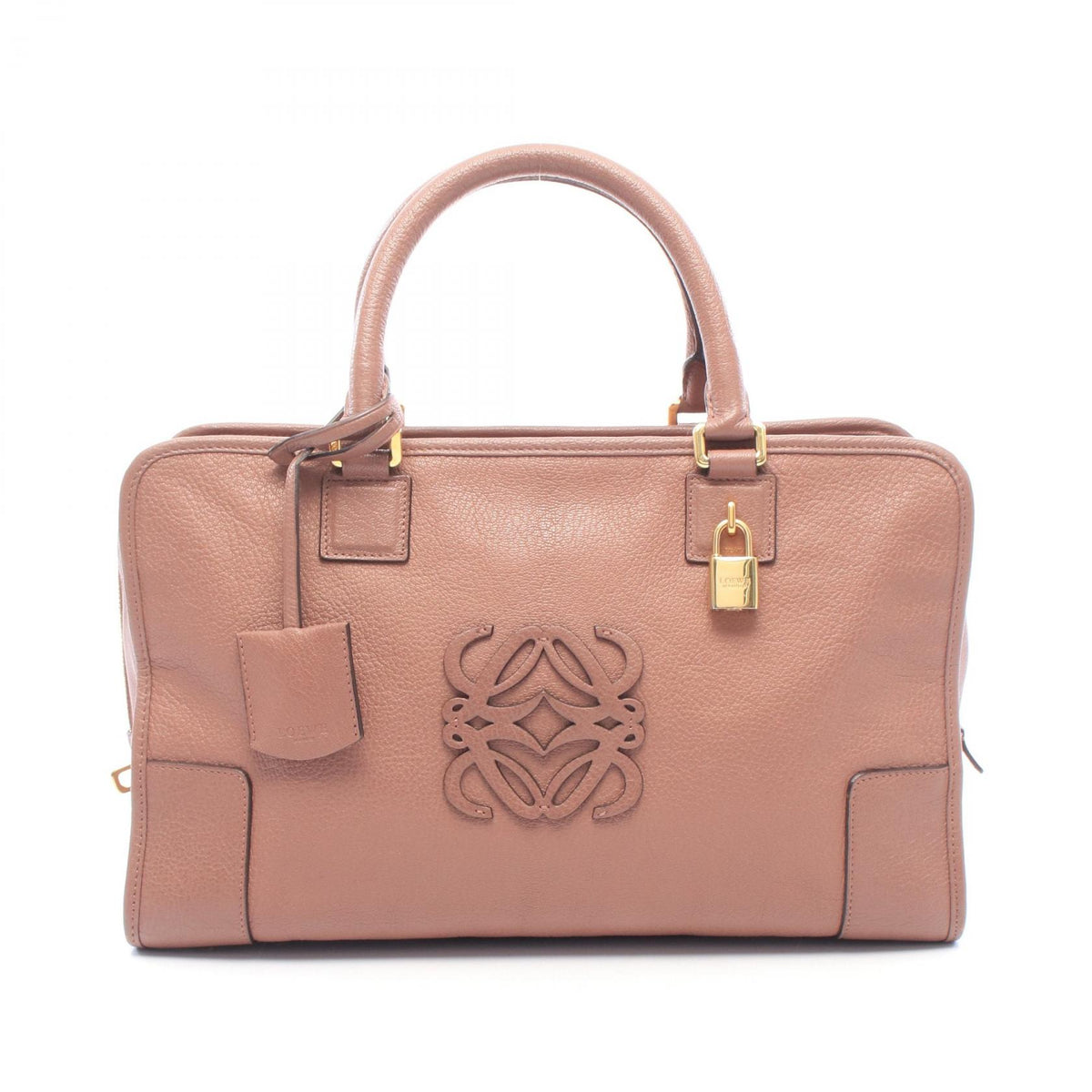 LOEWE Amazona 36 Leather Handle Bag Pink