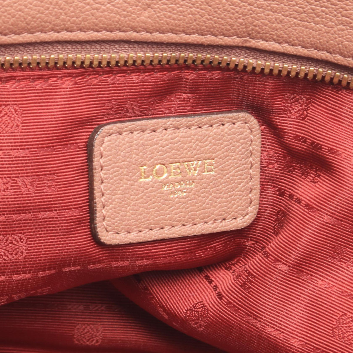 LOEWE Amazona 36 Leather Handle Bag Pink
